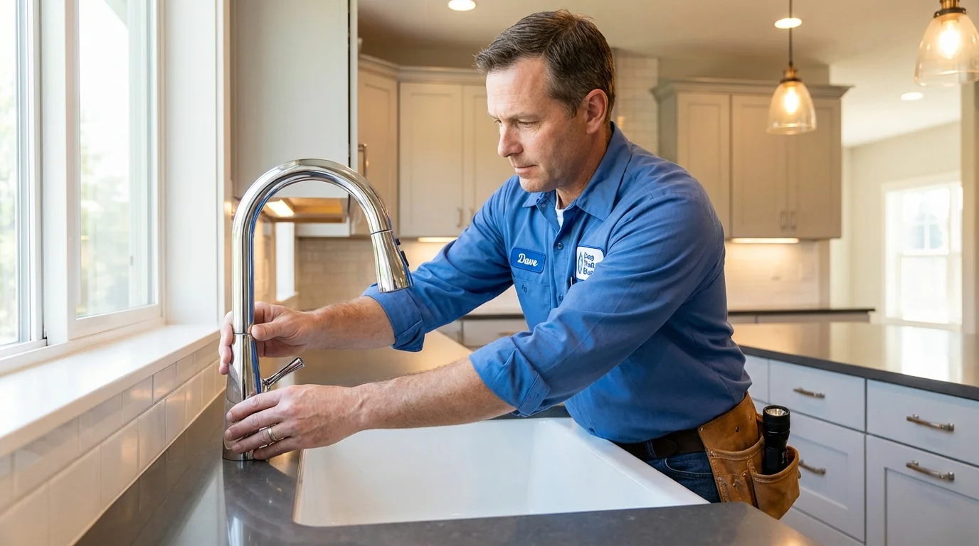 Kitchen faucet installation by Johns Plumbing LLC in Indio